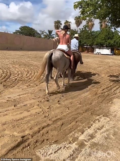 britney spears topless horseback riding|Britney Spears strips topless on horseback ride and makes naked ...